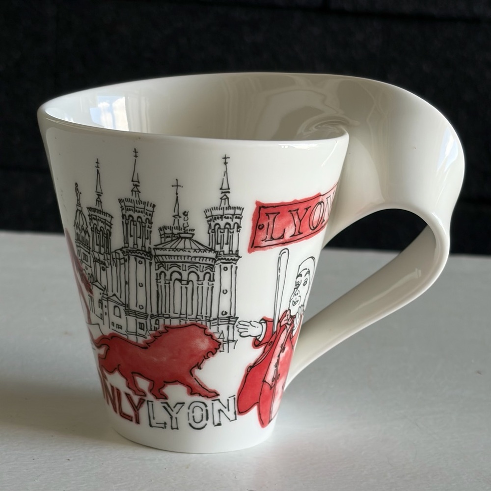 Villeroy And Boch Porcelain Coffee Mug New Wave White City Of The World Lille